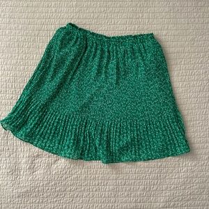 Mango / Pleated Floral Skirt